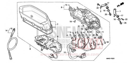 COMPTEUR (2) FX650X de 1999